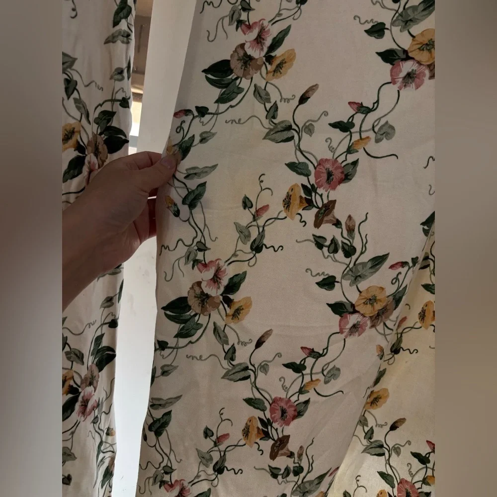 Floral curtains